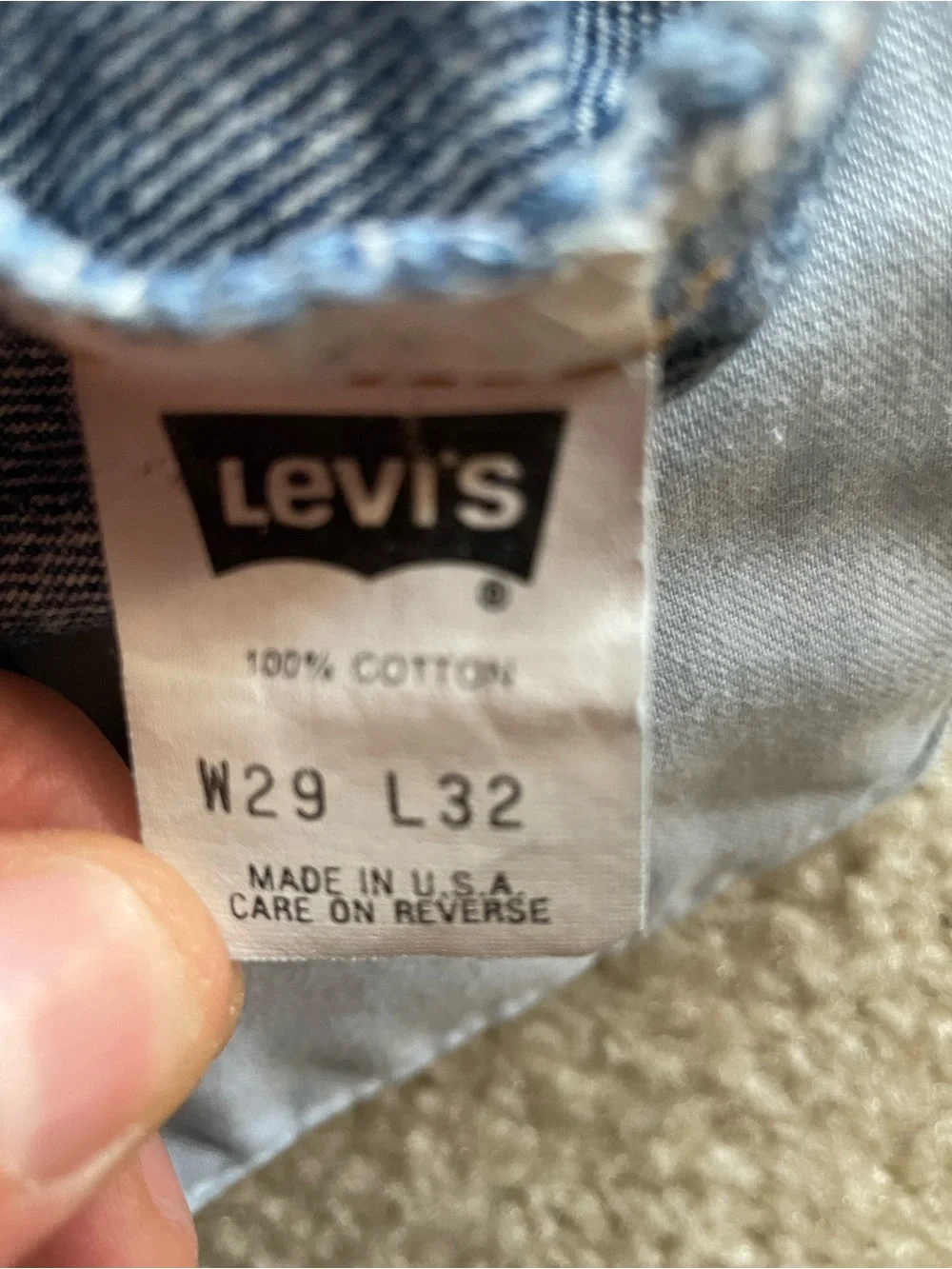 Levi's *Vintage* 505 Made in USA Men's Straight Leg Blue Jeans Size 29x32